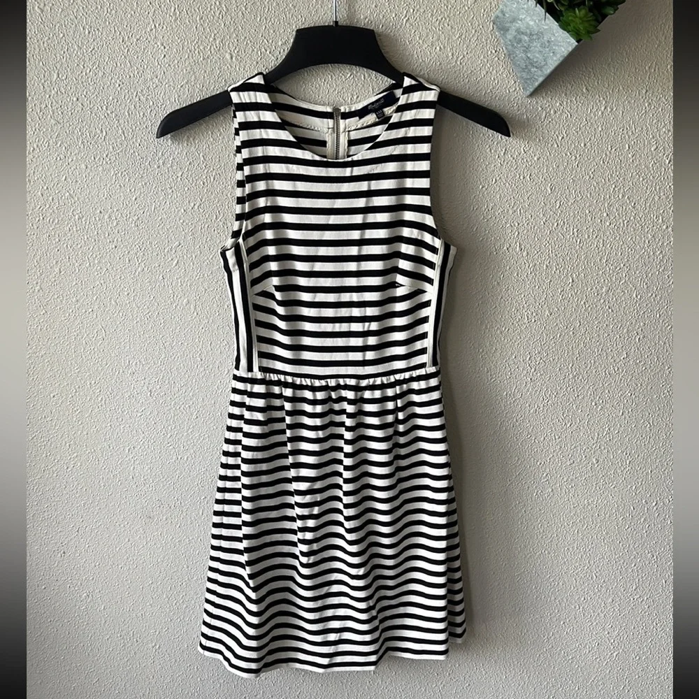 Madewell XXS White with Black Stripes Dress - Picture 7 of 9